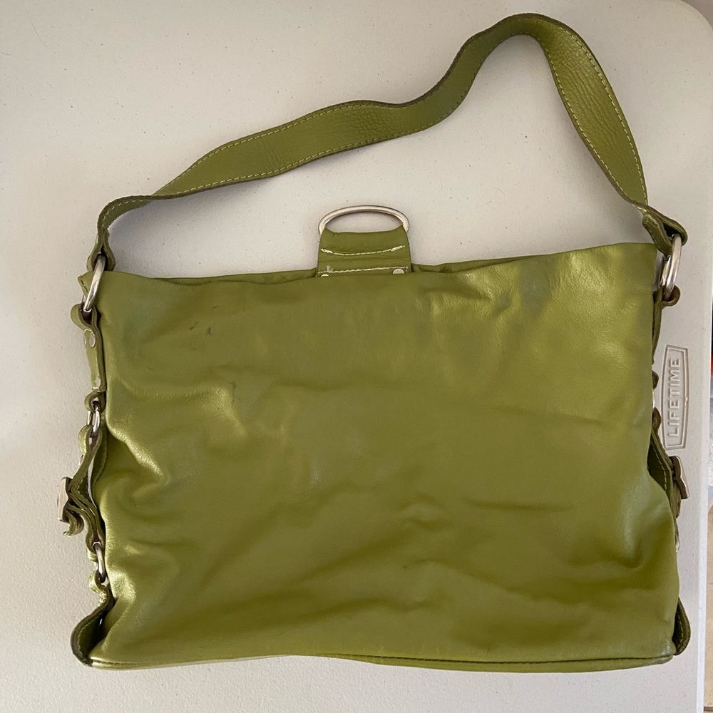 Vin Baker green leather purse